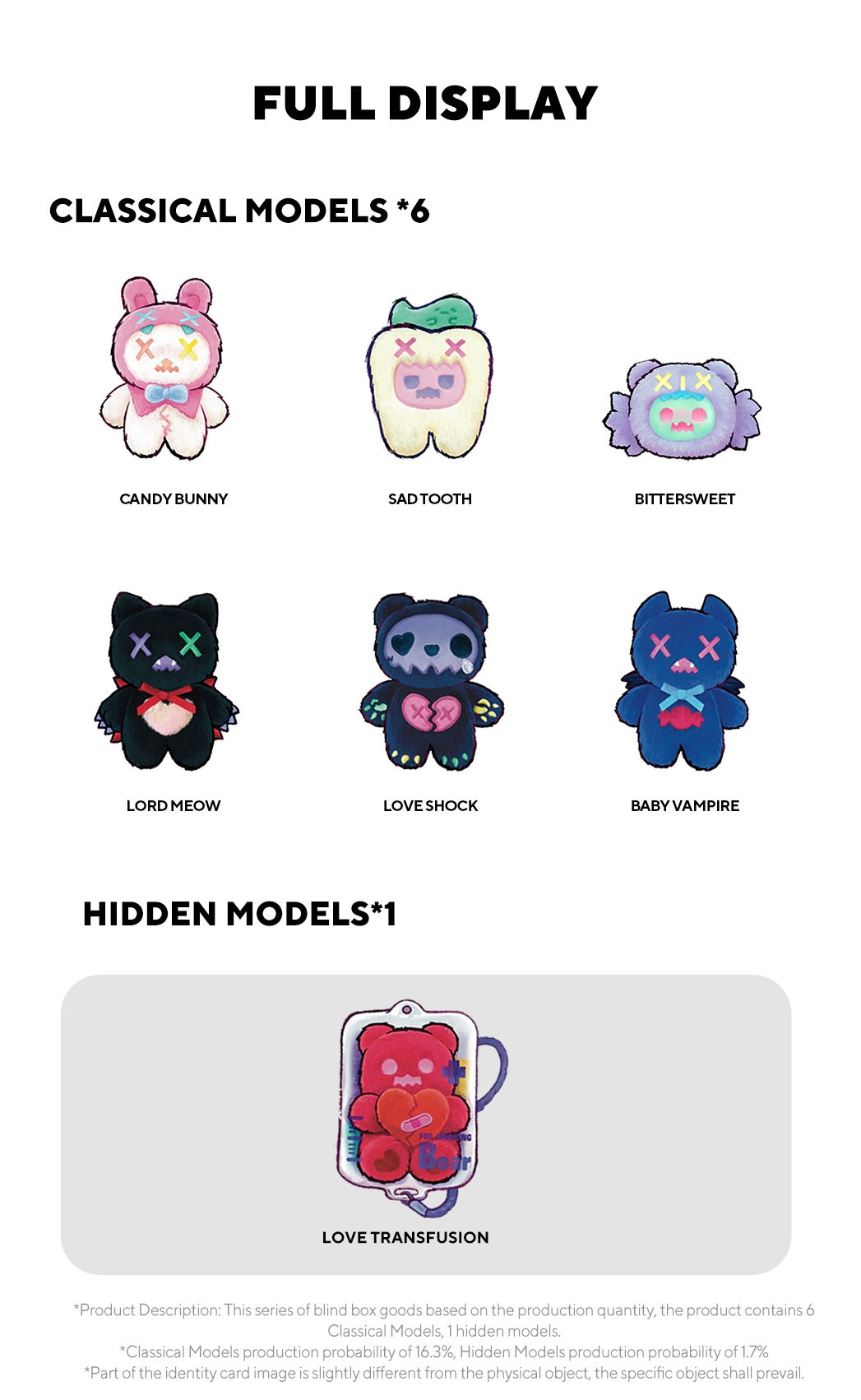 ShinWoo Vampire Candy Shop Series Plush Keychain Blind Box