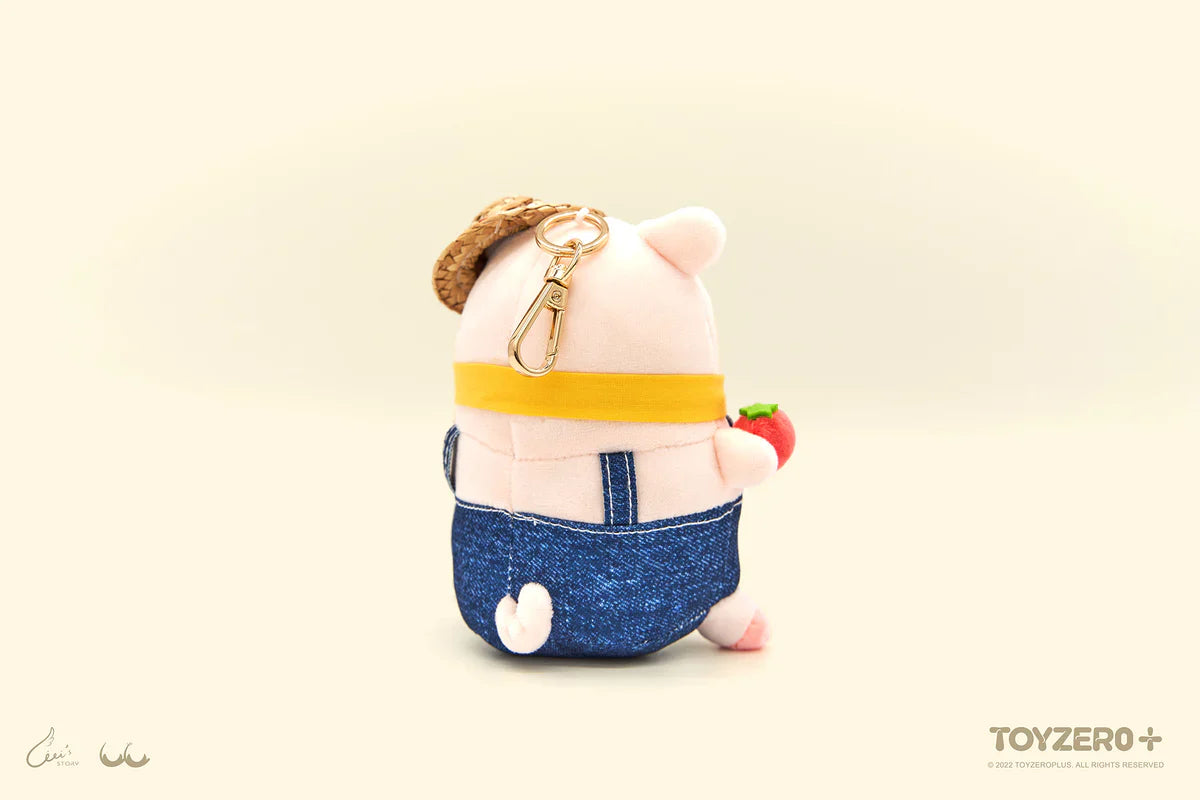 Lulu The Piggy Farmer - Plush Keychain