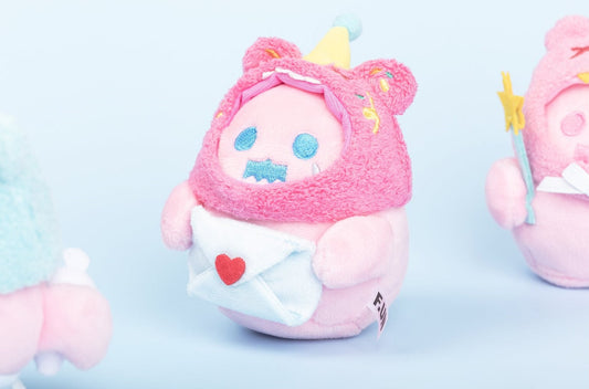 ShinWoo Birthday Series Ghost Bear Plush Keychain